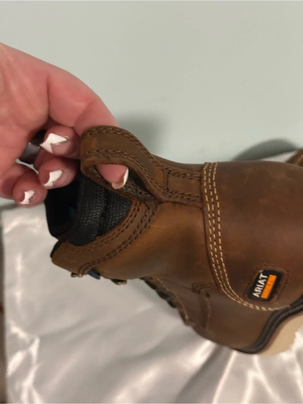Ariat Women’s Distressed  Rebar Work Boots! Waterproof and NWT